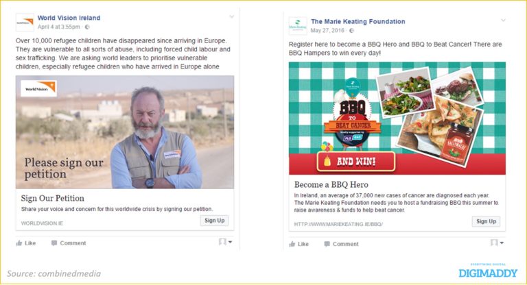 fb ads lead generation campaign example for ngo